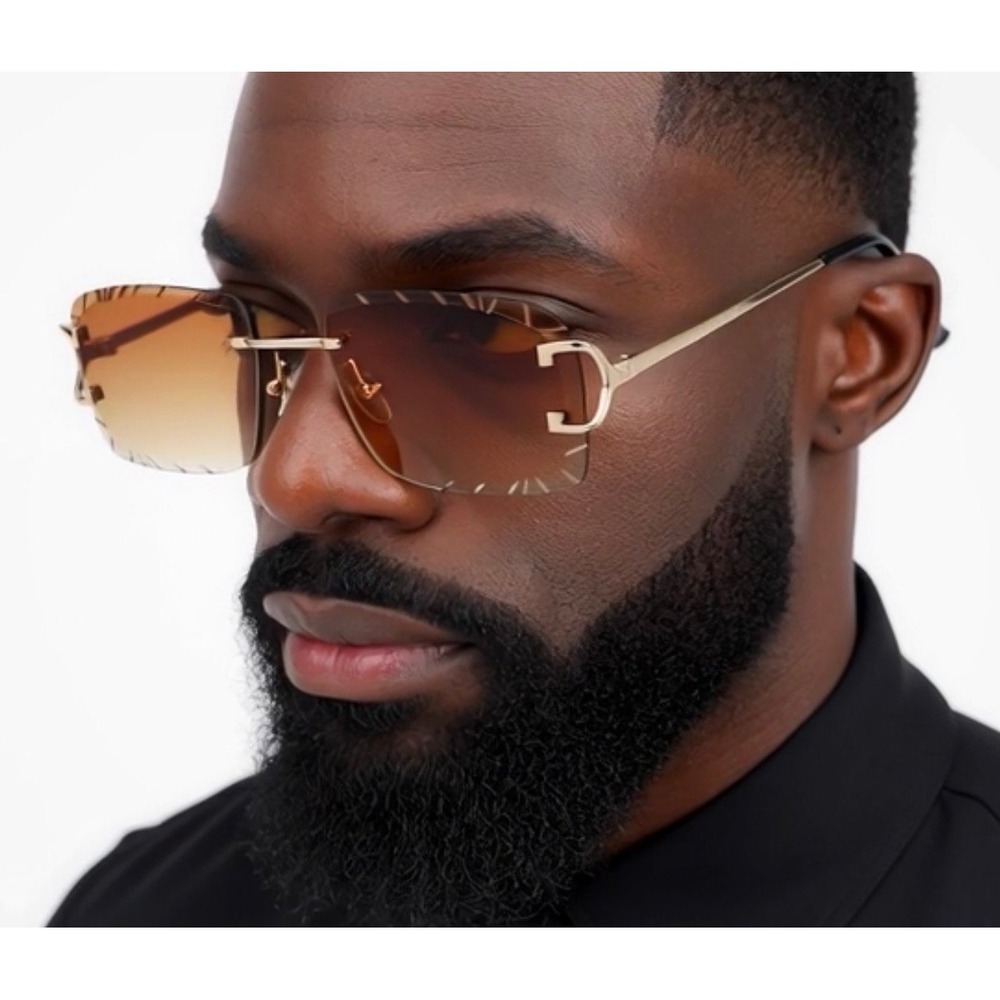 Mens Sunglasses Hip Hop Style Brown Lens Retro Classic Outdoor Shades Rapper